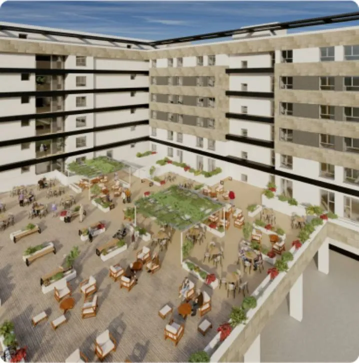 Exteriores centrales de Senior Living Pontevedra